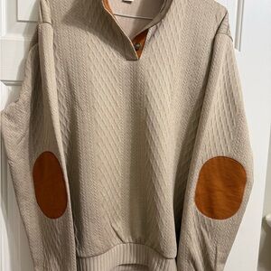 Men's Beige pullover shirt NWOT